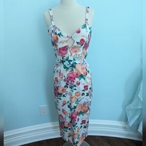 Free People Again Dylan Floral Midi Dress Large